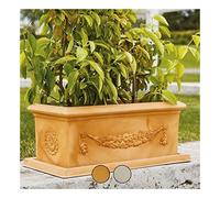 Monacis Jardinière en polyéthylène Rome 80 cm Couleur terre cuite