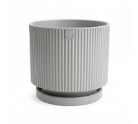 Monacis | Pot Design en résine pour intérieur et extérieur - Vertigo - Gris (Ø 60 x 54H)