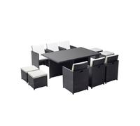 Concept Usine Monaco ensemble de meubles de jardin Noir, Blanc