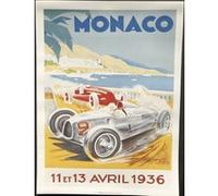 Monaco - Avril 1936 /Géo Ham - 30x40 cm - AFFICHE / POSTER G