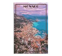 Monaco French Riviera Poster de voyage vintage Motif horizon de la Riviera