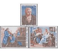 monaco mer.-no.: 1470-1472 (complète.Edition.) 1981 wolfgang amadeus mozart (Timbres pour les collectionneurs) Musique / danse