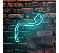 Monaco Panneau néon LED pour circuit de course, 40 cm, en silicone, néon, flexible, décoration murale, cadeau pour les fans de course, éclairage de sport automobile