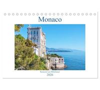 Monaco - Reiseziel am Mittelmeer (Tischkalender 2026 DIN A5 quer), CALVENDO Monatskalender: Fürstentum Monaco - unabhängiger Stadtstaat an der französischen Mittelmeerküste.