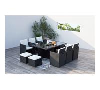 Concept Usine Monaco ensemble de meubles de jardin Noir, Blanc