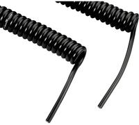MONACOR 0060190 Câble spiralé pour microphone noir 1 pc(s)