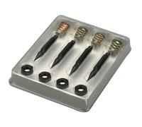 Monacor Fine Version 4 pièces Set de Pointes Haut-Parleur - Noir patiné