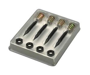 Monacor Fine Version 4 pièces Set de Pointes Haut-Parleur - Noir patiné