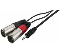 Monacor MCA-129P Câble Adaptateur Audio Stéréo Jack Vers 2 X XLR