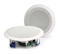 Monacor - Paire d'enceintes de plafond 20w blanc csbt65