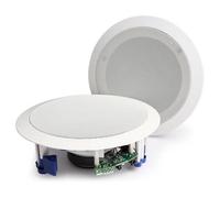 Monacor - Paire d'enceintes de plafond 20w blanc csbt65