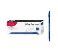 Monami Plus 3000 Office Sign Pen Felt Tip Water Based Ink Color Pen Complete Blue Dozen Box by Monami