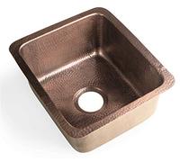 Monarch Abode 17090 Évier de cuisine en cuivre pur martelé à la main à cuve unique (43,2 cm)