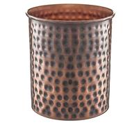 Monarch Abode 19677 Panier de cuisine en métal martelé à la main pour ustensiles de cuisine - Grand porte-ustensiles multifonction finition cuivre antique