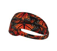 Monarch Butterflies. Lot de 1 bandeau élastique confortable pour exercice, 10,9 x 34 cm, doux et respirant