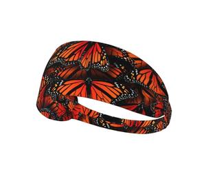Monarch Butterflies. Lot de 1 bandeau élastique confortable pour exercice, 10,9 x 34 cm, doux et respirant