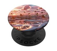 Monarch Butterflies Pink Ocean Sunset Dreamy Scène PopSockets PopGrip Adhésif