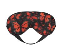 Monarch Butterflies Print Sleep Eye Mask Soft Adjustable Lightweight Blackout Blindfold Travel Pisolino Night Rest