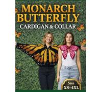 Monarch Butterfly Cardigan & Collar: Oversized Tapestry Crochet Sweater & Butterfly Wing Cardigan Patterns | US Terms