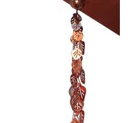 Monarch Chaîne de Pluie en cuivre Pur avec Feuilles en Cascade, Longueur 2,5 m