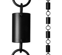 Monarch Rain Chains 18108 Chaîne de Pluie cylindrique en Aluminium, Longueur de 2,6 m, Tuyau de Descente de Rechange pour gouttières, revêtement en Poudre Noire