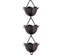 Monarch Rain Chains Lotus en Aluminium 18022, Longueur de 2,6 m, revêtement en Poudre Noire
