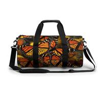 Monarch Sac de sport léger pour homme et femme Motif papillons Blanc 45 cm/22,9 cm/22,9 cm, blanc, 17.7in/9in/9in