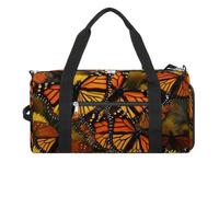 Monarch Sac de sport léger pour homme et femme Motif papillons Blanc Taille unique, blanc, Taille unique