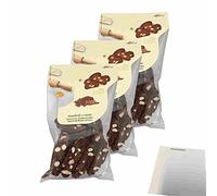 Monardo Lot de 3 cantuccini avec amandes et cacao 3 x 220 g + usy Block