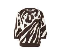 monari Pull-over beige / chocolat / blanc, Taille XL