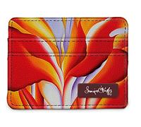 Monarque Collection RFID Slim Wallet Signature, Georgia O'keeffe Red Canna