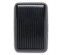 Monarque - Noir solide renforcé Portefeuille carte de crédit Coque avec RFID protection des données contre le vol - Design fin pour se en Poche à l'avant