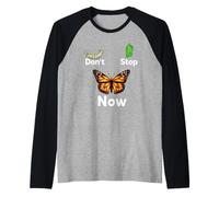 Monarque Papillon Amoureux du Cycle de Vie métamorphose Cadeau Mignon Manche Raglan