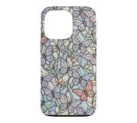 Monarque Papillon Fée Fantaisie Motif Noyau Couleurs Pastel Coque pour iPhone 13 Pro