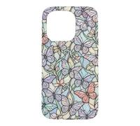 Monarque Papillon Fée Fantaisie Motif Noyau Couleurs Pastel Coque pour iPhone 15 Pro