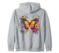 Monarque Papillon Fleur Sauvage Art Jardin Art Sweat à Capuche