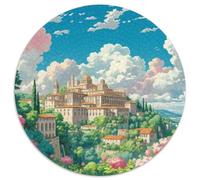 Monastère Lira 1000 Pièces Puzzle Convient Aux Adultes Et Aux Enfants Jeu D'Intelligence Magique Rond Puzzles Classiques DIY pour Enfants Décompression Et Cadeau 1000pcs (67.5x67.5cm)