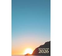 Monatsplaner 2026: Ein Teambuilding-Organisator und Business-Motivator mit einem Cover im Sonnenuntergangs-Design.