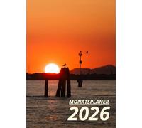 Monatsplaner 2026: Ein Teambuilding-Organisator und Business-Motivator mit einem Cover im Sonnenuntergangs-Design.
