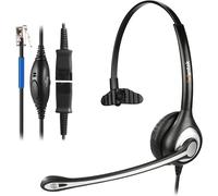 Monaural RJ9 Fixed Phone Headset with Microphone Noise Cancelling and Quick Disconnect,Call Center Earphones for Cisco 7940 7942 7975 or M10 M12 M22 MX10 Amplifiers (600QC1)