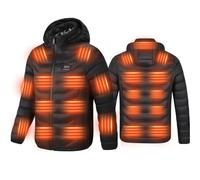 Monave Veste Chauffante Homme Femme Doudoune Chauffante avec 23 Coussins Chauffants en Fibre de Carbone, 3 Niveaux de Température pour Moto Pêche Ski Activités de Plein Air Noir