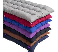 Monbaer Coussin de banc de jardin classique 2 ou 3 places pour extérieur, en métal ou en bois, balancelle, chaises longues, chaise longue, chaise longue, tapis d'assise rectangulaire et doux, 120 x 45