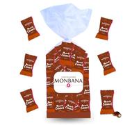 MONBANA | 100 Amandes Caramel | 350g de Délicieuses Croustilles au Chocolat à Offrir ou à Partager pour Noël