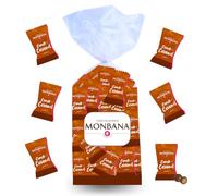 MONBANA - 100 Crousti-Caramel - Croustilles au Chocolat individuelles | Douceur chocolatée pour un café gourmand, l'apéritif ou le goûter - Idée cadeau, buffet - Fabrication française - 300 g