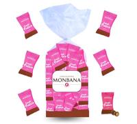 MONBANA - 100 Crousti-Pralinéa - Croustilles au Chocolat individuelles | Douceur chocolatée pour un café gourmand, l'apéritif ou le goûter - Idée cadeau, buffet - Fabrication française - 300 g