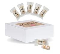 MONBANA - 200 mini-nougats tendres emballés individuellement - 1 kg | A déguster autour d'un café ou d'une boisson gourmande - Fabrication française - Idéal Café Gourmand, Restaurant, Hôtel, CHR
