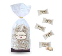 MONBANA - 60 mini-nougats tendres emballés individuellement - 300 g | A Offrir ou à déguster en toute intimité autour d'un café ou d'une boisson gourmande - Nougat Tendre de Fabrication Française