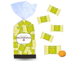MONBANA | 75 Mini-Galettes Citron Prêtes à Offrir | Biscuits de 5g emballés indivuellement à offrir à vos invités ou à déguster en toute intimité autour d'un café ou une boisson gourmande