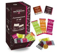 MONBANA | Assortiment 150 mini-biscuits et carrés de chocolat | A offrir ou à Partager autour d'un café ou d'une boisson gourmande | Idée cadeau gourmand