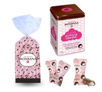MONBANA | Boite métal de 20 Mini-Guimauves + son sachet de 40 Mini-Guimauves emballées individuellement | A offrir ou à déguster